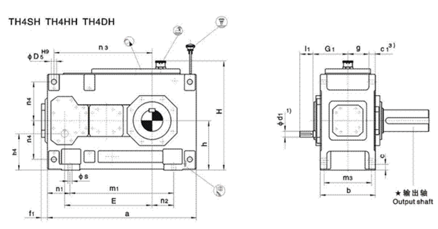 Type:TH4.H parallel shaft reducer