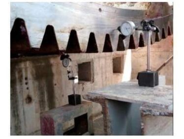 Installation and alignment of girth gear and pinion of ball mill